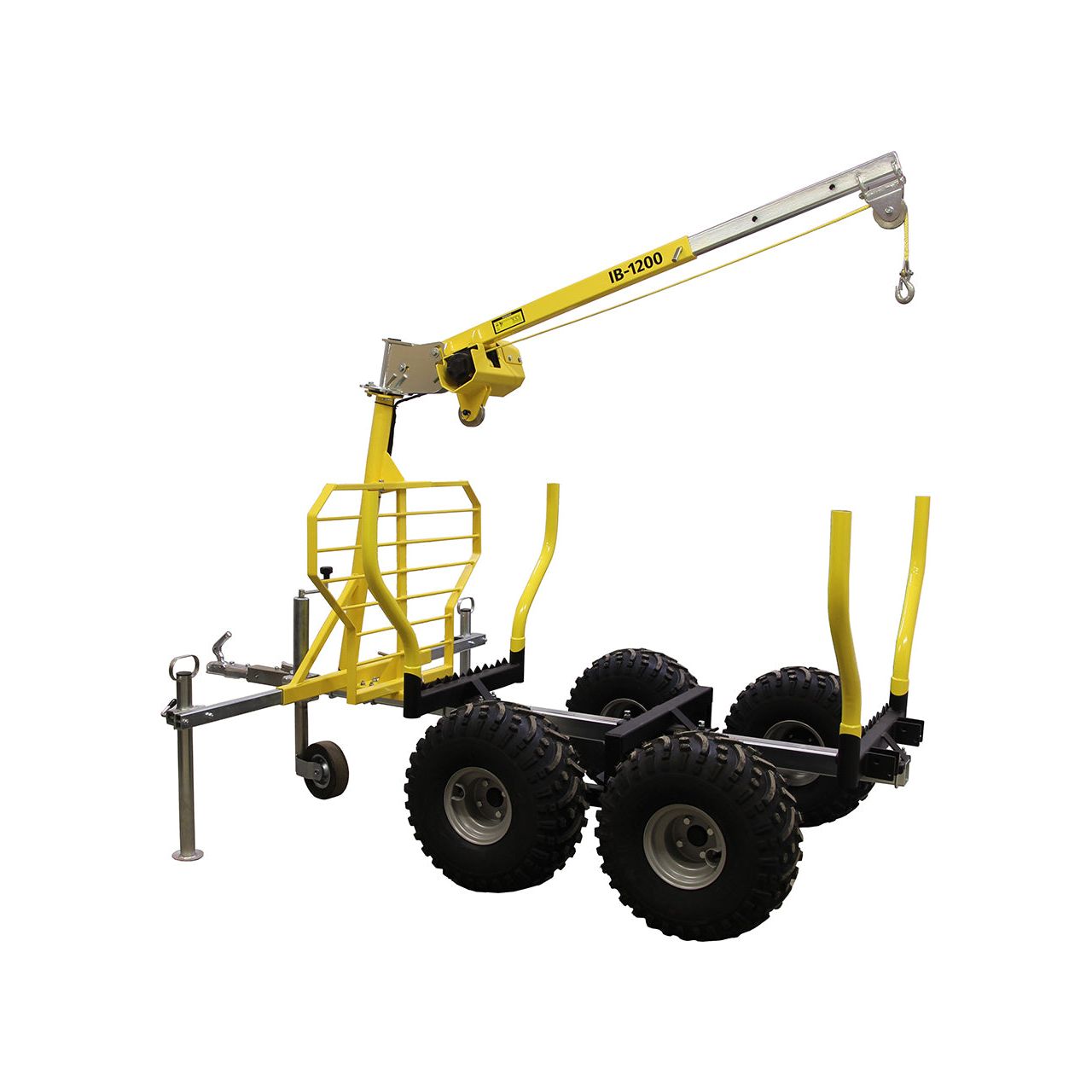 IB Komplett Timmervagn med kran boggie IB 1200