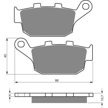 GOLDFREN Bromsbelägg 020 Ceramic carbon AD Honda, Kawsaki