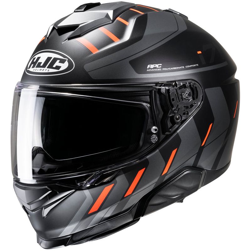 HJC MC Hjälm i71 MC6H Svart/Grå/Flou orange