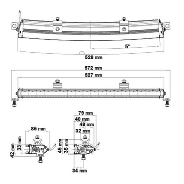 LEDSON Juno C LED-ramp 22" 90W, Curved - ÖREBRO MC SERVICE