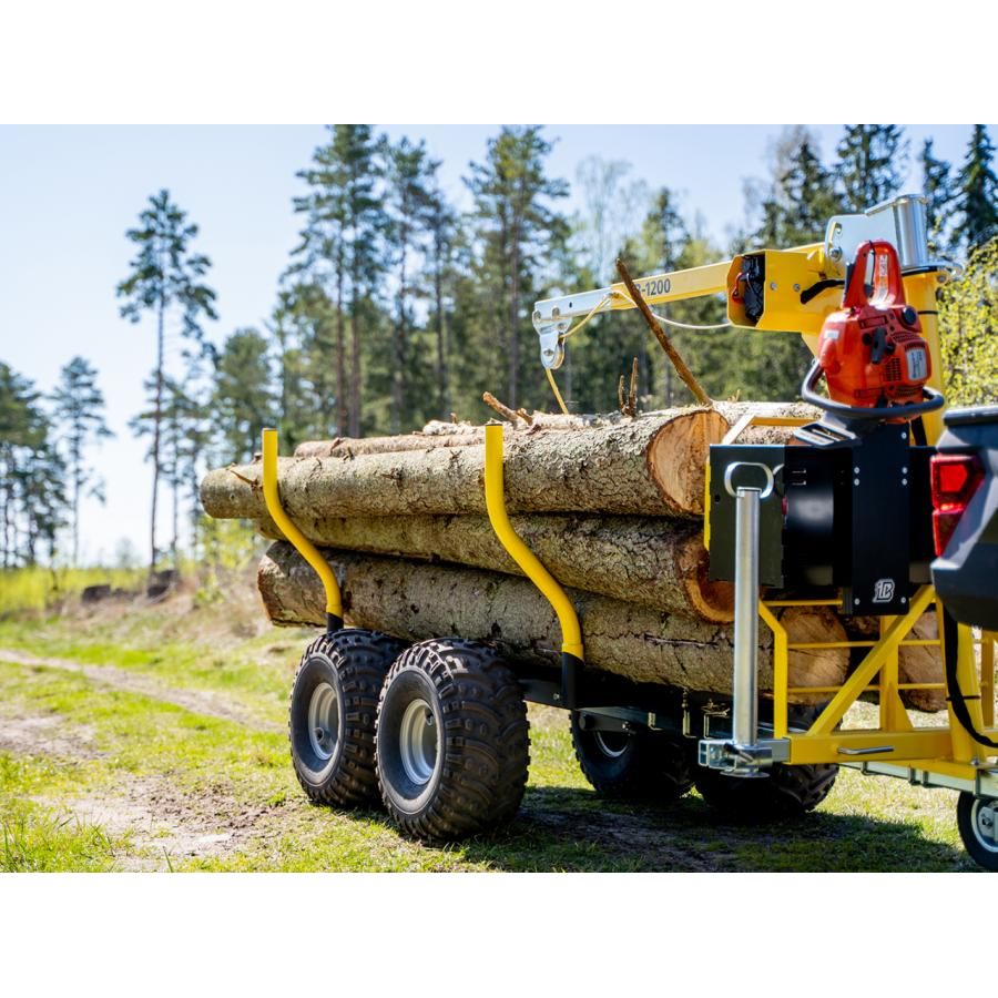 IB Komplett Timmervagn med kran boggie IB 1200