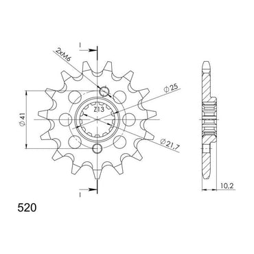 Supersprox Framdrev 15T 520 Yamaha XT660