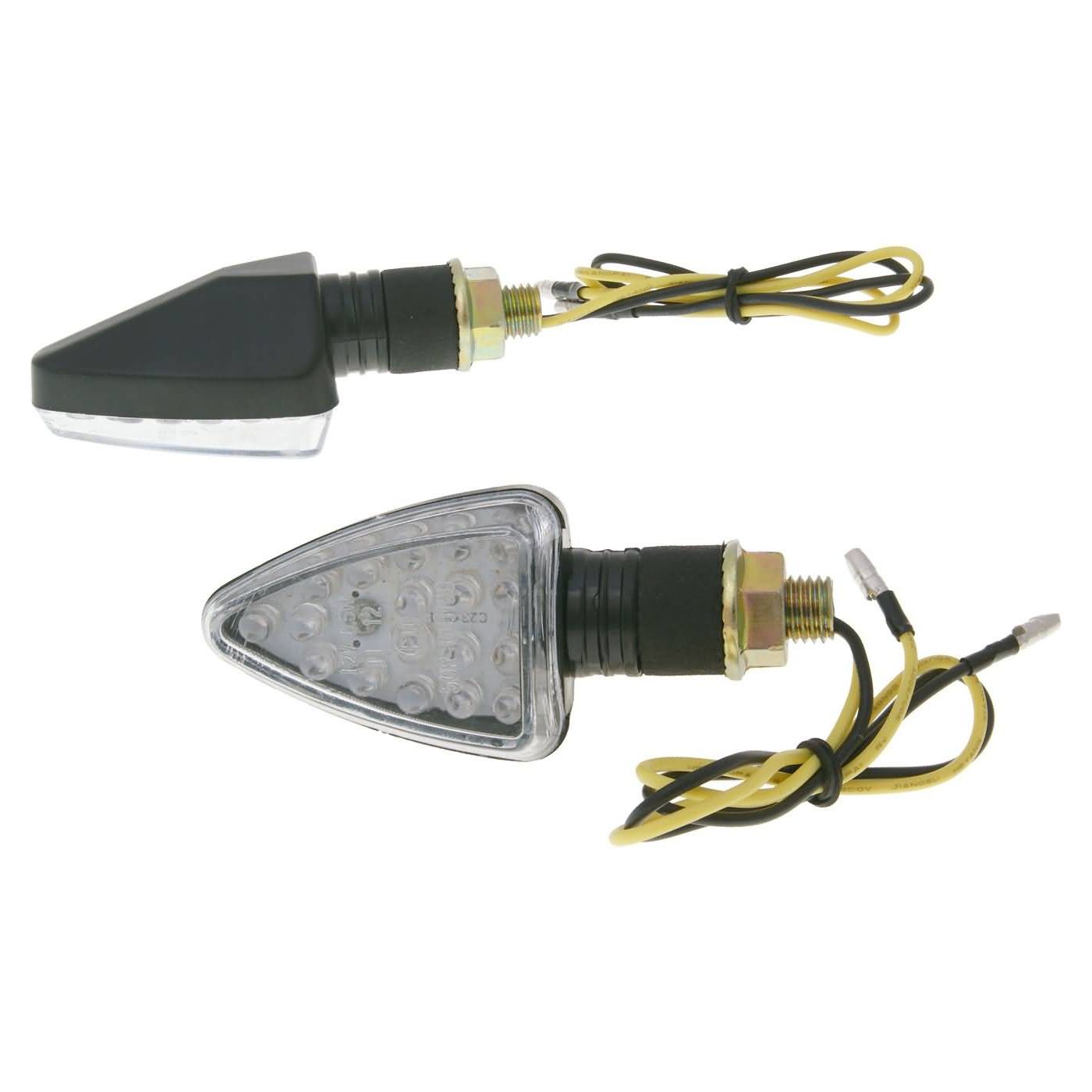 Blinkers M10 LED svart Mini - kort