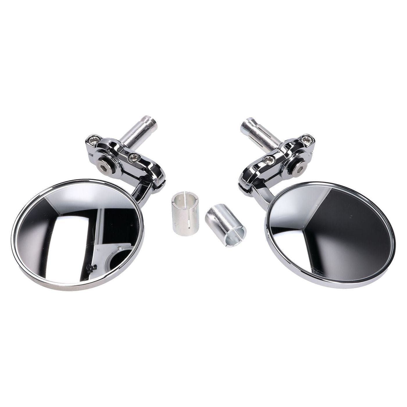 Backspeglar sats underliggande Chrome Runda 2-pack