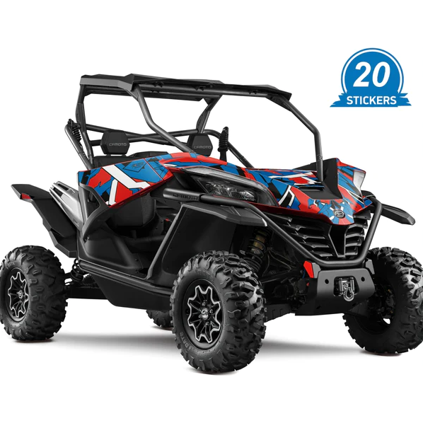 Dekalkit CFMOTO ZFORCE 1000 SPORT Blå/Röd