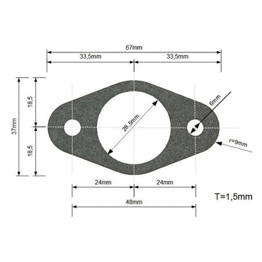 Avgaspackning CC 48mm 2T