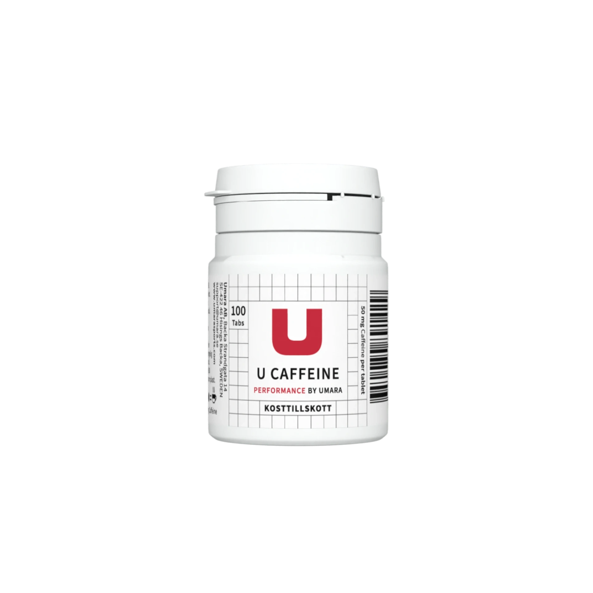 UMARA U CAFFEINE Koffeintabletter 50mg 100st - Neutral - ÖREBRO MC SERVICE