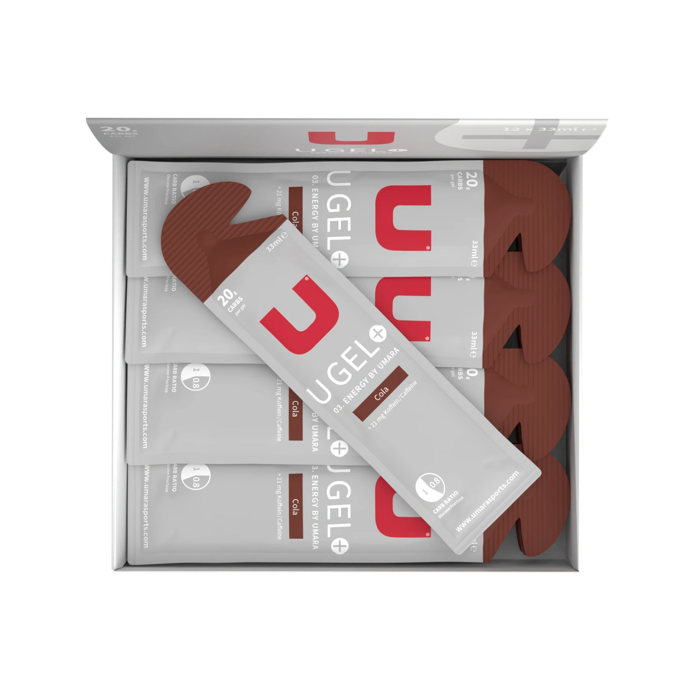 UMARA U GEL 20g Kolhydrater - 12st Cola + Koffein