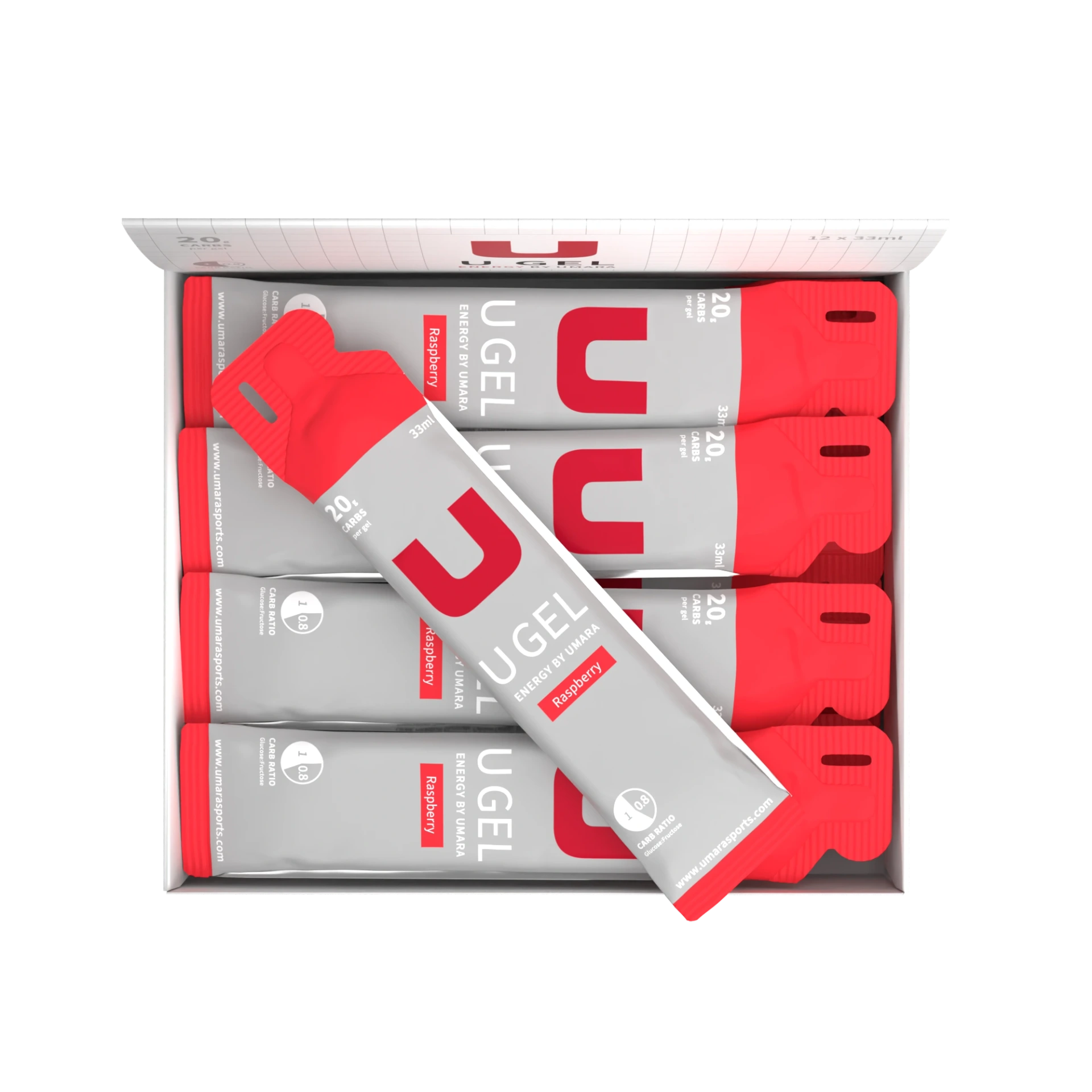 UMARA U GEL 20g Kolhydrater - 12st Hallon - ÖREBRO MC SERVICE