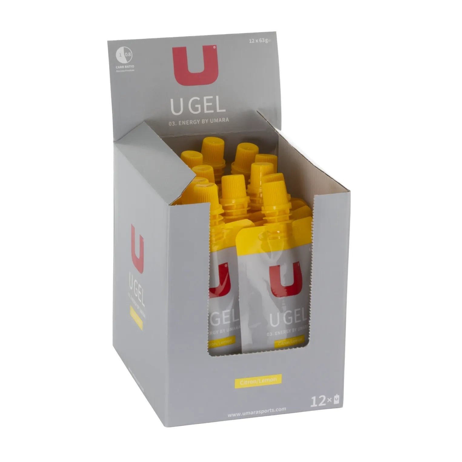 UMARA U GEL 30g Skruvkork Kolhydrater - 12-pack Citron - ÖREBRO MC SERVICE