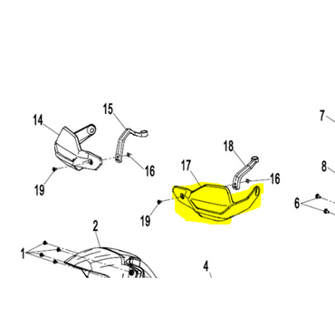 Handtagsskydd original CFMOTO 450 MT Svarta