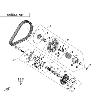 Drivrem / Variatorrem Original CFORCE/UFORCE 850, 1000