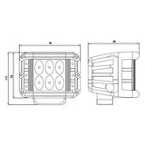 KINWONS Backljus-paket 2st Sidoskjutande LED-lampor 48W