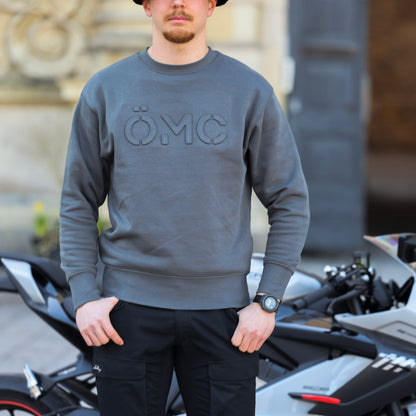 ÖMC Sweatshirt Skiffergrå/Grön - ÖREBRO MC SERVICE