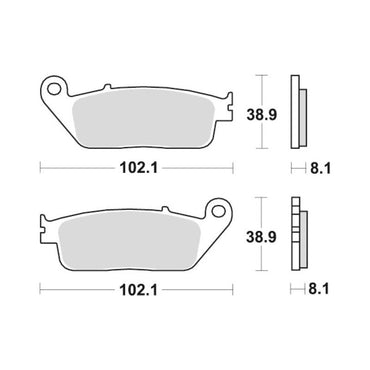 Sbs Bromsklossats Ceramic 627HF Honda, Triumph, Yamaha