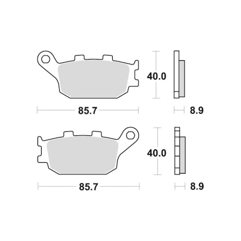 Sbs Bromsklossats Ceramic 657HF Honda, Kawasaki, Yamaha
