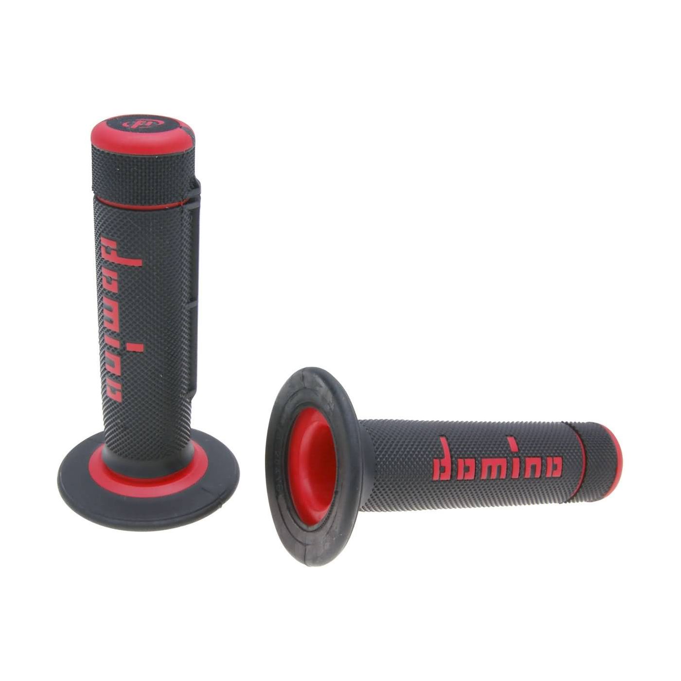 Handtag Domino Crossmoped Halv-räfflade Svart/Röd