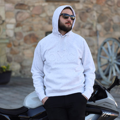 ÖMC Hoodie Ljusgråmelerad - ÖREBRO MC SERVICE
