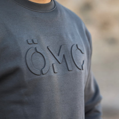 ÖMC Sweatshirt Skiffergrå/Grön - ÖREBRO MC SERVICE