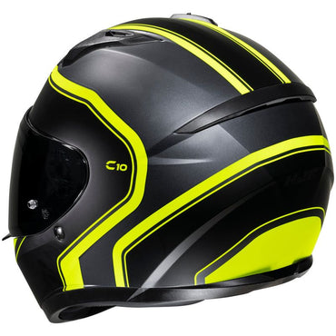 HJC Hjälm C10 Svart/Flou gul