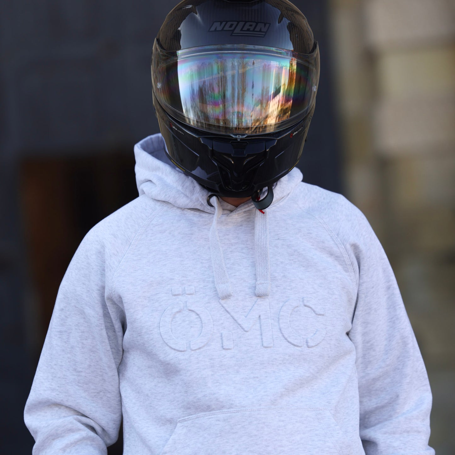 ÖMC Hoodie Ljusgråmelerad - ÖREBRO MC SERVICE