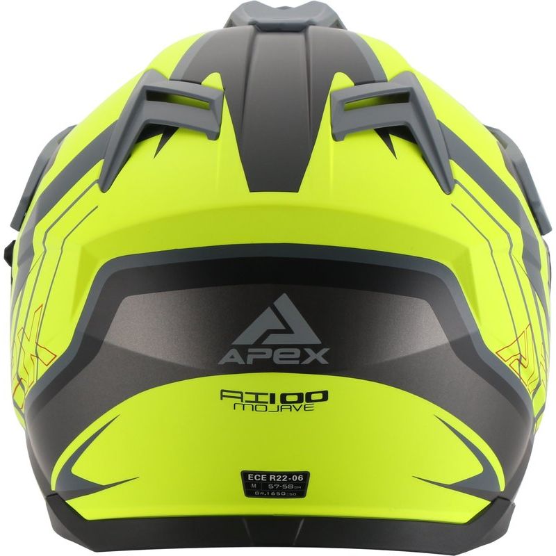 APEX AI100 Adventure-hjälm Mojave Grå/Gul