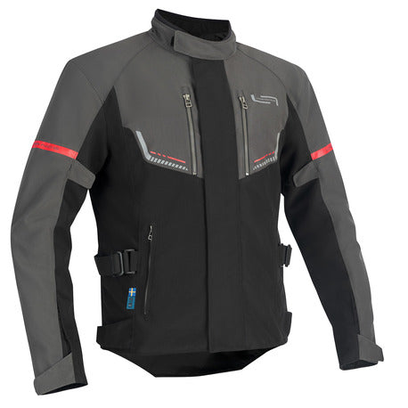 Lindstrands Textiljacka Lomsen Grå/Svart - ÖREBRO MC SERVICE