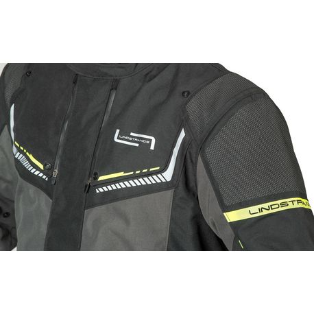 Lindstrands textiljacka Sylarna Mörkgrå/svart - ÖREBRO MC SERVICE