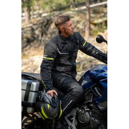 Lindstrands textiljacka Sylarna Mörkgrå/svart - ÖREBRO MC SERVICE