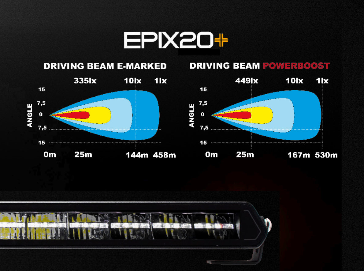 LEDSON Epix20+ Prime LED-Ramp 20" 180W Powerboost, orange/vit pos