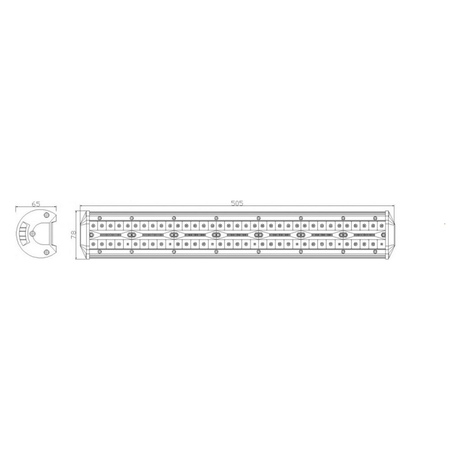 LED-Ramp 505mm 140x1,5W 210W Combo