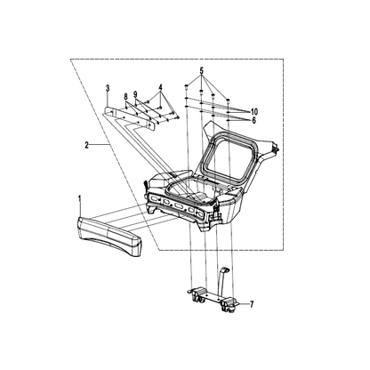 Låda sadel - passagerarsadel bak CFMOTO 850/1000 2024-