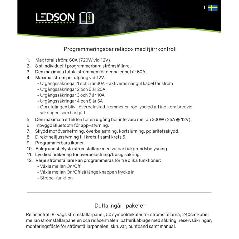 LEDSON Commander8 Gen2 Fjärrstyrd Reläbox