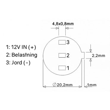LEDSON Strömbrytare Knapp 12V & 24V