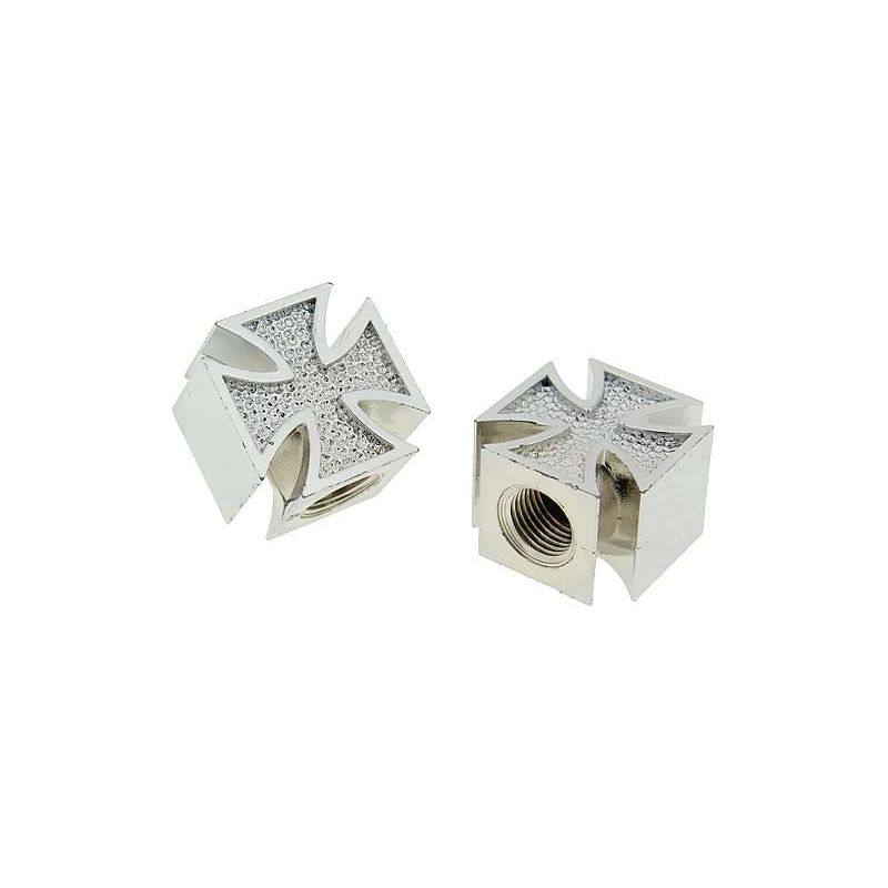 Ventilhattar Set Iron Cross Krom 2-pack
