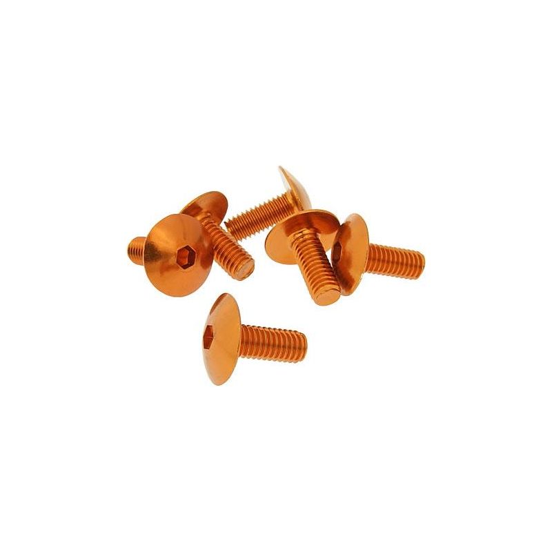 Skruvkit M6/M5 till kåpor 6st Orange VÄLJ STORLEK