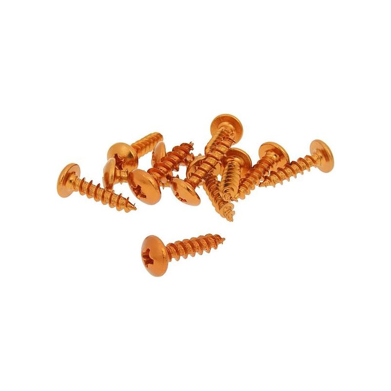 Kåpskruvar Skruvkit Olika storlekar 12-pack Orange