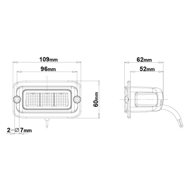 LEDSON Raptor 15RF infällt 15W LED back-/arbetsljus