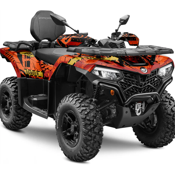 Decal kit CFMOTO 450 &amp; 520 2023- Dark orange