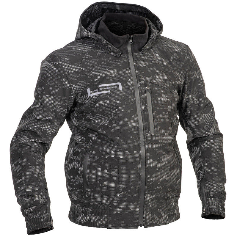 BARGAIN Lindstrands Textile Jacket Frisen Black/reflex pattern 